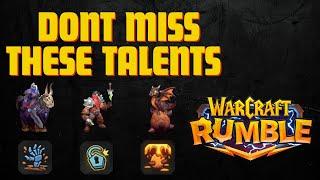 BUY THESE TALENTS FIRST!!! The Best Talent Choice for Each Unit in Warcraft Rumble.