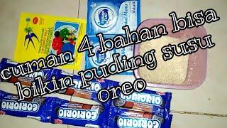 Cara membuat puding susu oreo