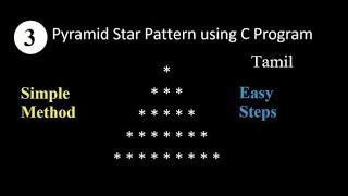 Pyramid Pattern in C | C Programming in Tamil