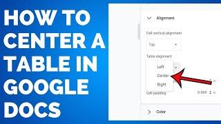 How to Center a Table in Google Docs (4 Steps)