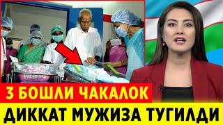 ДИККАТ! АЛЛОХ МЎЖИЗАСИ 3 БОШЛИ БОЛА ТУҒИЛДИ ТВДА ЧИҚМАГАН ВИДЕО..