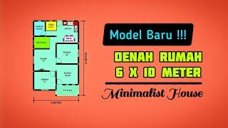 TERBARU !!! Desain Rumah Minimalis Ukuran 6x10 Meter