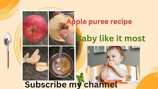 #how to make apple pure without steamer# 6month baby first food recipe for #baby apple cooking