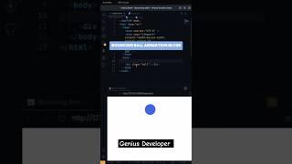 Bouncing ball animation in html css #shorts #youtubeshorts #coding #programming #html #csd