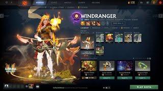 Windranger Arcana Unlocked First Time in Dota2 - DOM Gameplay