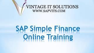 SAP Simple Finance Training | SAP Simple Finance Training Material Video