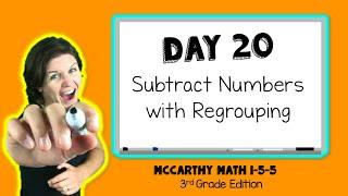 3rd Grade Math | SUBTRACTION | McCarthy Math 1-5-5 FREEBIE