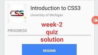 Introduction to CSS3 week 2 Quiz solution Coursera