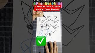 How To Draw Shadow The Hedgehog Super Easy!  #sonic3 #drawing #shorts