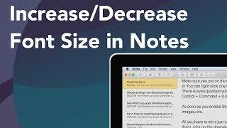 How to Increase or Decrease Font Size in Notes for macOS