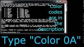 How to Change Title and Text Color in CMD Windows 7 Simple