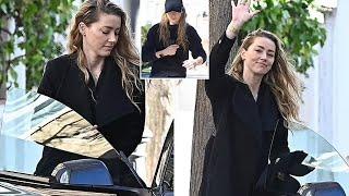 "Amber Heard Glows in Madrid Pregnant"