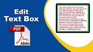 How to edit text boxes in pdf documents in Adobe Acrobat Pro DC 2022