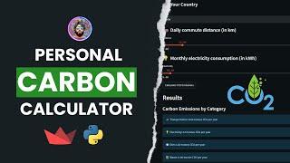 Build Your Own Carbon Calculator with Streamlit: Track Your Carbon Footprint