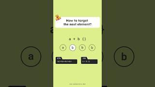 How to target the next element? Adjacent Sibling Selector #cssselectors #css #frontendly