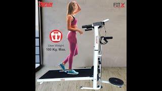 Explained Avon Fitx 4-in-1 Manual Treadmill with Space for IPad