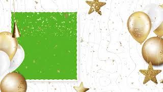 Happy Birthday Green Screen Animation Motion Graphic Background Loop Footage 4K Free