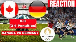 Canada vs Germany Women 0-0 (2-4 Penalties) Live Olympic Game Football Match Score Highlights Direct