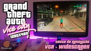 GTA Vice City (VGA + Widescreen 1280x480) - Dreamcast Gameplay - LCD