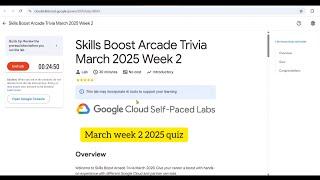 Skills Boost Arcade Trivia March 2025 Week 2 #quiz answer || #arcade #googlecloud #gcp #swags