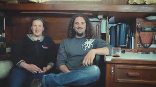 Young couple live their dream on a live aboard Sailboat  Professional diving and sailing the world