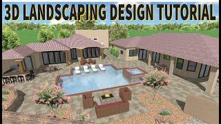 How To Design Pool and Landscaping in Realtime Landscaping Architect (Tutorial step by step)