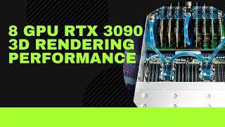 8x NVIDIA RTX 3090 water-cooled GPU Server | 3D rendering benchmarks 2020-2021 | Blender