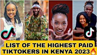 LIST OF THE HIGHEST PAID TIKTOKERS IN KENYA 2023 | TIKTOK PAYS MILLIONS | Moya david | azziad |alma