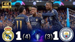 Crazy match - “Real Madrid (1-1){4-3} Manchester City” ● UEFA Champions League [2024] ¦ 4k 