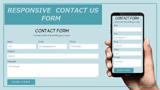 how to create the Contact form using HTML and CSS - Responsive Contact form Tutorial - Contact Form