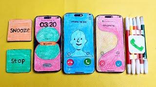 IPHONE 14pro /IPHONE 15 pm/ iPhone 16, incoming calls & alarm with buttons in color markers