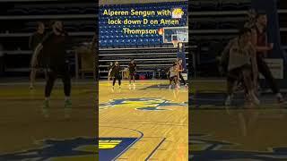 Alperen Sengun shutting down Amen Thompson. #nba #alperensengun #rockets