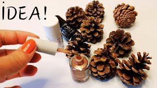 Look What I Did Using Pine Cone And Colorful Nail Polish! super idea ️