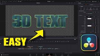 How to Create and Animate 3D Text in Davinci Resolve 18