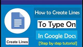 How to Create Lines to Type On in Google Docs