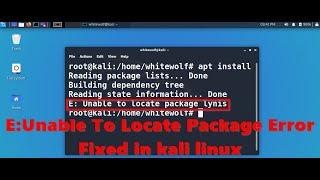 E: "Unable to Locate Package" Error Fixed in Kali Linux | (Default Repository issue)