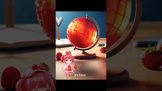 Fruit-themed Into World Globe Al painting Creative Cute fruitman #animation #cute #shorts