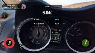 lancer evo x sst mr acceleration 1/4 mile