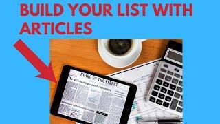 building your list with articles