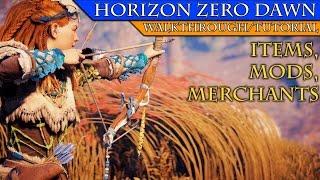 Horizon Zero Dawn: Modifications, Selling Items, and Element Symbols