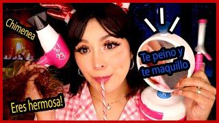 PIJAMADA  La chica OBSESIONADA contigo TE MAQUILLA con JUGUETES en NAVIDAD  I Ges ASMR