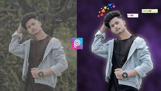 PICSART PHOTO EDITING | PURPLE TONE PICSART BACKGROUND CHANGE