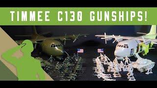 TIMMEE C130 GUNSHIPS - Green and Tan Army Men Airplanes