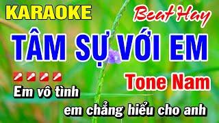 Karaoke Tâm Sự Với Em (Beat Hay) Gm Tone Nam Nhạc Sống | Hoài Phong Organ