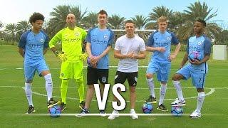 THE SHOOT-OUT Ft. De Bruyne, Sterling, Sané & Caballero | Chris VS Simon