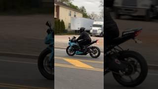 Guy almost gets hit by a truck while riding his zx6r!  #motorcycle #kawasaki #zx6r @ZoeRider