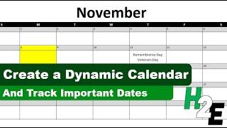 Make a Dynamic Calendar and Track Important Dates