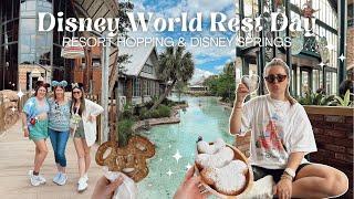 DISNEY WORLD VLOG  DAY 3 | Rest day, WDW resort hopping, Disney Springs, dinner at Sanaa, & more!