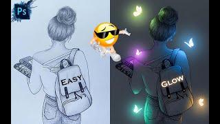 Easy Way To Make Glowing Sketch | Photoshop Tutorial