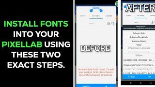 HOW TO INSTALL FONTS INTO YOUR PIXELLAB.